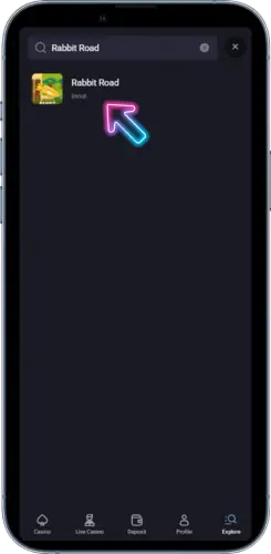 Search Rabbit Road slot in NZ casino app